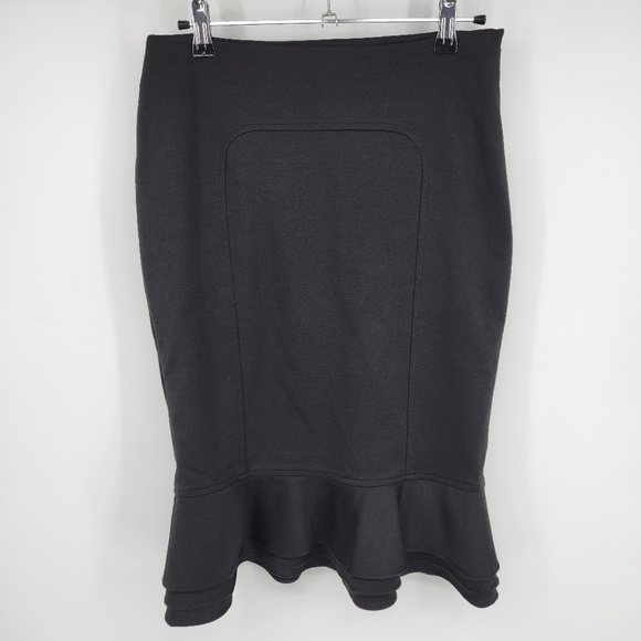 Zara Skirt Triple Layer Flounce Trumpet Mermaid Bottom Wardrobe Staple - Picture 7 of 10